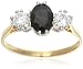 9ct Yellow Gold AMR322494 Ladies Sapphire & Cubic Zirconia 3 Stone Ring