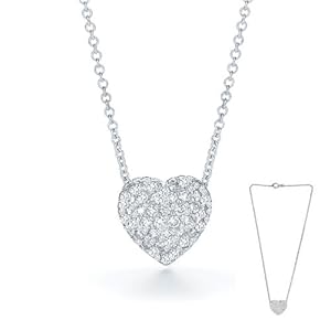 Swarovski Elements Crystal Heart Pendant Necklace with an 18 Inch Chain Inlcuded. Nickel Free Platinum Plated.