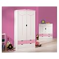 Kinder Kleiderschrank Lotte pink wei�