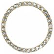 New Blue Round Shape Aquamarine Yellow Gold 14K Pendant