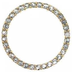 Circle of Love Aquamarine 14K Gold Pendant-Yellow Precious Metal