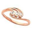 14K Rose Gold Diamond Ring - 0.09 Ct.