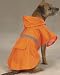 XXL Orange Rain Jacket with Reflective Strip Dog Rain Coat
