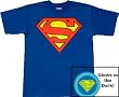 Superman Glow-in-the-Dark Logo Blue T-shirt Tee