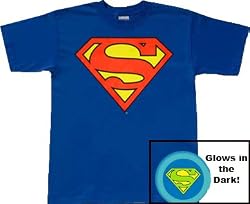 Superman Glow-in-the-Dark Logo Blue T-shirt Tee