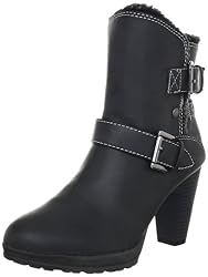 Tom Tailor Sarnia mid boot 515400032000, Damen Stiefel, Schwarz (black 0), EU 40