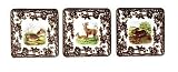 Spode Woodland 4-Inch Square Coasters, Set of 6, Birds