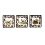 Spode Woodland 4-Inch Square Coasters, Set of 6, Birds