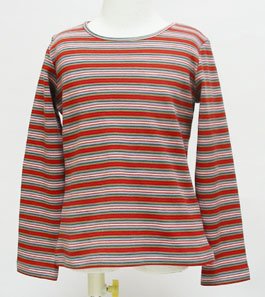 (ラナナチュラルウェアー) Lana Naturalwear オーガニックコットン100% 長袖シャツ Anna カラフルストライプ