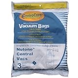 3 Central Vacuum Cleaner bags For Nutone Broan Cyclovac Dynavac Easyflo Eureka Filteraire Frigidaire Housekeeper/Rittenhouse Husky Miami Carey Singer Smart Soluvac Vacuflo 391, CF3918, 110025, 110056, Nutone-391, 44186 6 gallon