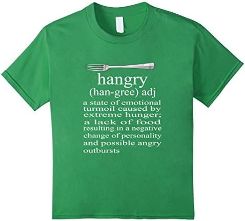 Kids Hangry Definition Funny Food T-Shirt 12 Grass