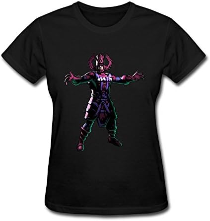 Hongwanxiang Women¡¯s Galactus Cartoon T-shirt XL Black
