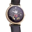 PULSAR by SEIKO Women's Gold-tone Mickey Mouse Watch with Leather Strap. Model: PPT038S