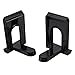 Heavy Duty Bookends - 6 Pairs - Nonskid - Value Pack - Great for Office, Home, School, Dorm, Black, 5 x 6.6 x 5.8 inches