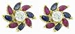 Ladies 0.60ct Blue Sapphire and 0.60ct Ruby Earring Jackets