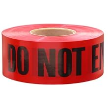 Empire Level 11-081 Barricade DANGER-DO NOT ENTER Tape, Red with Black Ink, 1000-Feet by 3-Inch