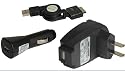 MICROSOFT ZUNE 30GB USB CAR + USB AC WALL CHARGER + USB RETRACTABLE CABLE