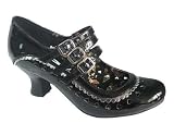 Ladies - Womens Round Toes Patent Mid Hight Court Shoes DS-07