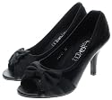 Couture Discount Sandalen Peeptoes Heels Schleife, Schwarz (S94)