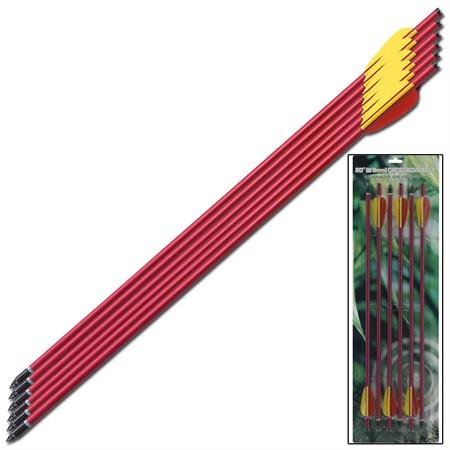 Extra aluminum survival arrow red 20 inch 6pcs set by g…