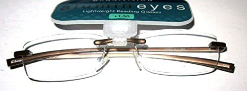 Magnivision Alumineyes AL 13 Brown Rimless Reading Glasses + 1.50