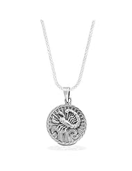 Bling Jewelry 925 Sterling Silver Scorpio Zodiac Medallion Pendant