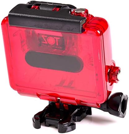 TOZ Underwater 35m Waterproof Dive Protective Housing Case with Buckle Mount for Gopro Hero 3 Hero 3+ Hero 4 Camera, GoPro Accessories Hero 3 Housing Quick Release Buckle Bracket Mount Thumbscrew - Red