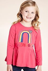 Pure Cotton Long Sleeve Rainbow AppliquÃƒÂ© T Shirt