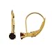 14K Yellow Gold Imitation Garnet Children's Earrings