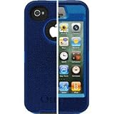 Otterbox APL2-I4SUN-E7-E4OTR Defender Series Hybrid Case & Holster for iPhone 4 & 4S  – Retail Packaging – Ocean/Night Blue