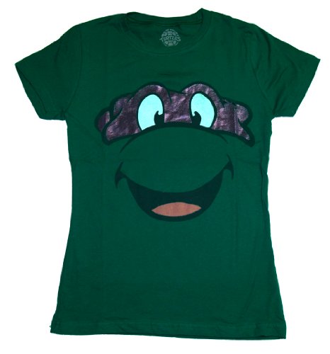  Teenage Mutant Ninja Turtles TMNT Donatello Foil Mask Cartoon Soft Juniors T-Shirt Tee