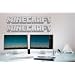 Minecraft Wall Art Sticker Decal Peel and Stick. Metallic Silver (2 PACK)