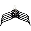 Joy Mangano 5-pk. Huggable Shirt Hangers Black