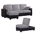Sofa & Ottoman with Storage - Camel/Chocolate
