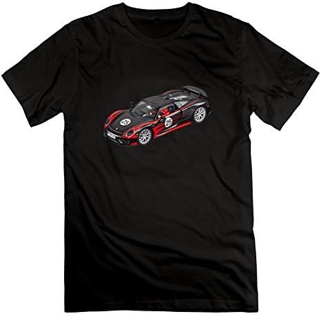 Large Black Style Personality Puzzle Porsche 918 Rsr T-shirt By Theresawilkins - Men