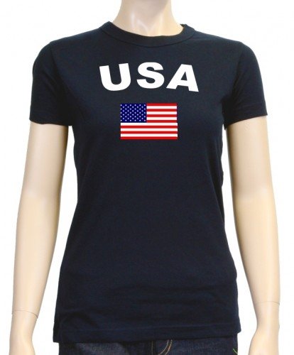 USA T-Shirt girly Navy, Gr.M