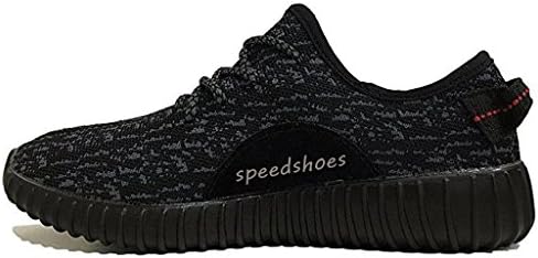 speedshoes Men Women Unisex Couple Casual Fashion Sneakers Breathable Athletic Sports Shoes allblack 39EU