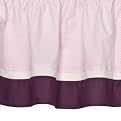 Tiddliwinks Crib Dust Ruffle- Plum Butterfly