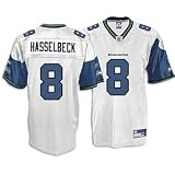 Matt Hasselbeck Jersey: Reebok White Replica #8 Seattle Seahawks Jersey - X-Large