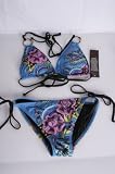 Ed Hardy Dragon Rose Sliding Women's Triangle Top Bikini
