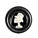 Black Stainless Steel White Top Hat Skeleton Cameo Cheater Plug Pair