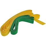 Braided Elastic Roll Combo (Sea Green and Bright Yellow) 0.8 inches 2.2 yds -- Flat Knit Elastic -- YazyCraft