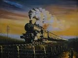 12X16 inch Transportation Canvas Art Repro Antique Train