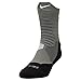 Nike Men's Hyper Elite Basketball High Quarter Socks (Large, Tumbled Grey/White/White Socks)