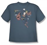 DC Comics Kids Size THIS IS A JOB FOR SUPERMAN Youth Slate Blue T-shirt