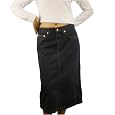 Womens Calvin Klein Jeans denim skirt. 100% authentic dark denim skirt with a 2 front pockets and two back patch pockets design, seams on front side and back with a crosshatch weave on back, hem falls to mid calfs. Great casual designer skirt to go with various styles.