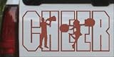 Car Sport-Cheer Leader Sports Car Window Wall Laptop Decal Sticker -- Brown 3in X 6.3in
