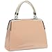 MG Collection Matana Faux Patent Leather Doctor Tote Purse, Nude, One Size