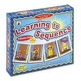 Carson-Dellosa Publishing CD-3121 Carson-Dellosa Learning To Sequence 4-Scene Set, 48 Picture Cards, PreK-3