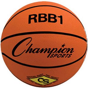 Champion Sports Rubber Basketballs - Orange